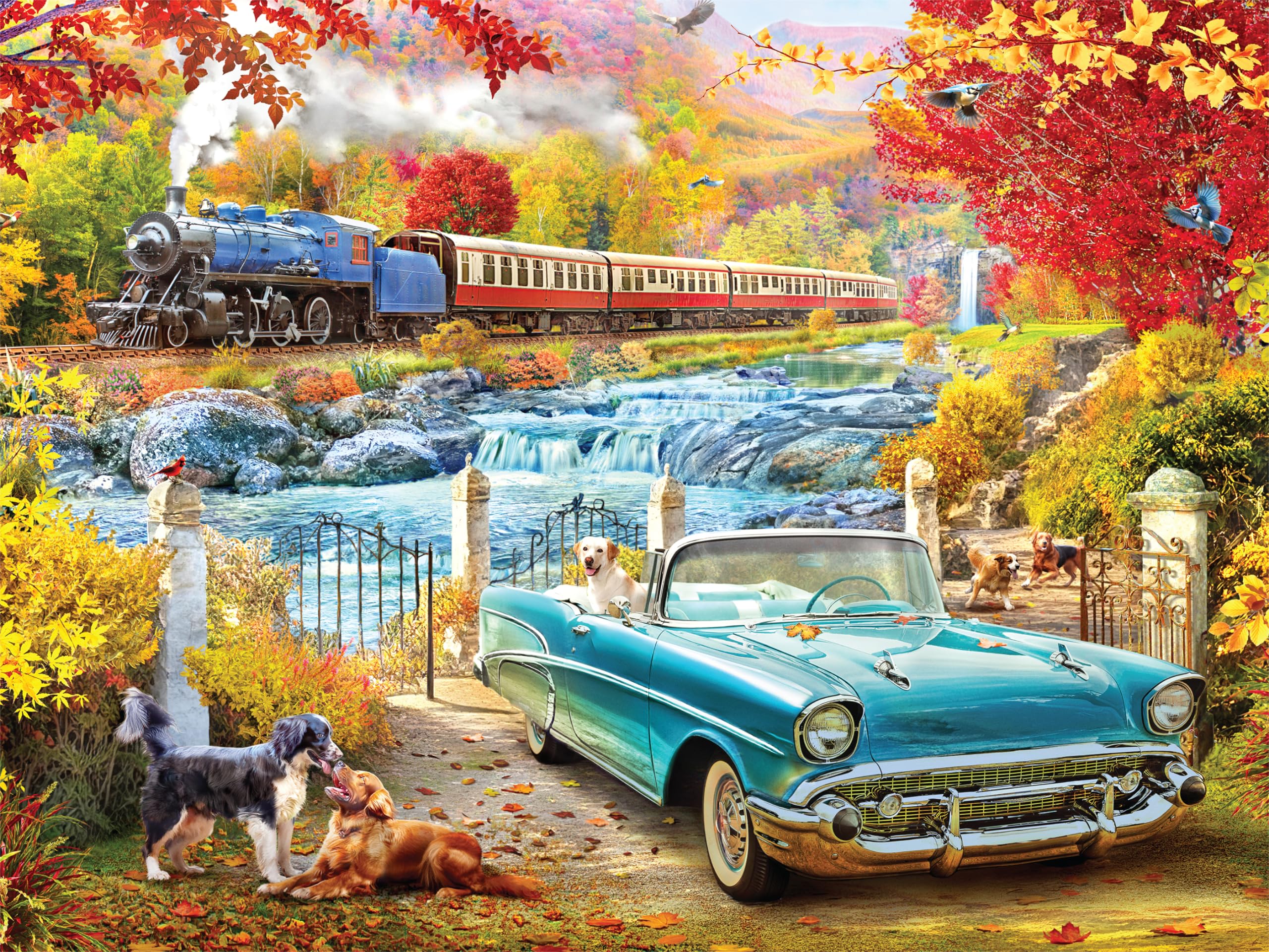 CeacoSteam Train in Fall - 750 Piece Jigsaw Puzzle