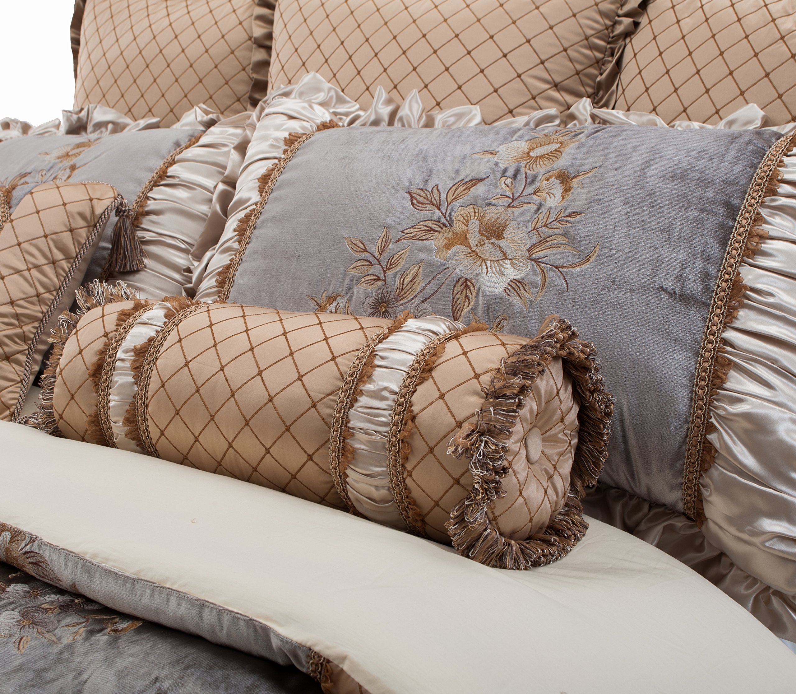ジェニファーティラー豪華キルティング掛け布団 フリンジ付き Amazon.com: Jennifer Taylor Home: King Comforter Sets