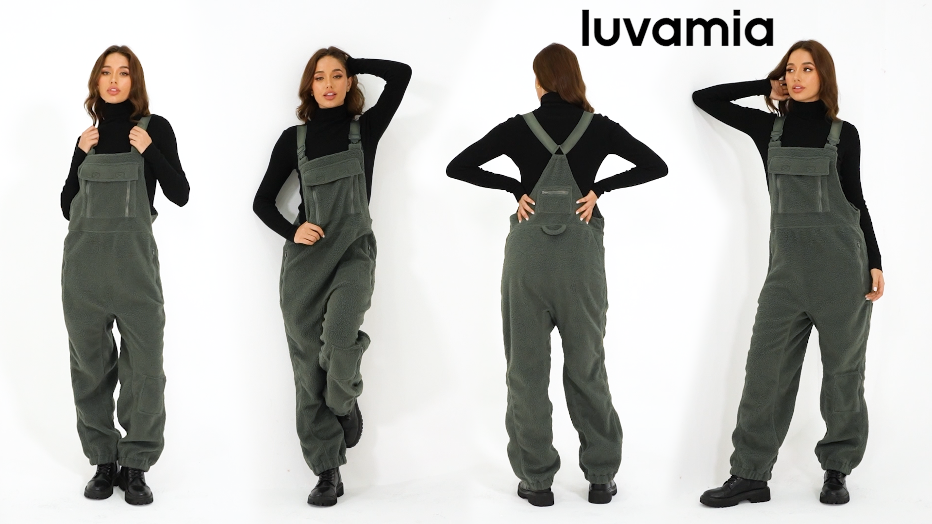 Amazon.com: Luvamia Sherpa Fleece Overalls - Women's Baggy