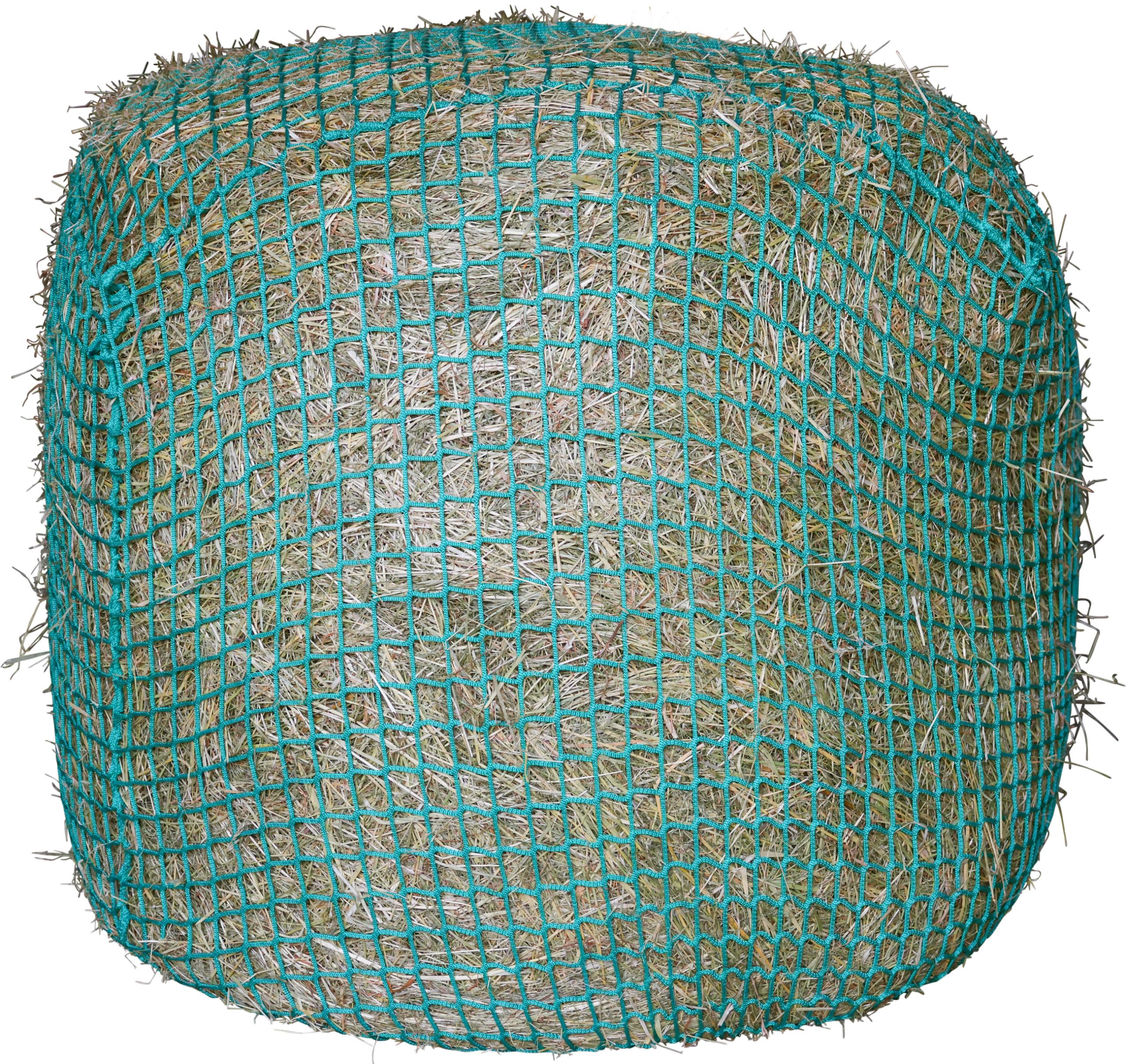 Kerbl Red de heno para pacas Redondas, 150 cm, Red de alimentación, Verde, Polipropileno, 150 cm, 4,5x4,5 cm, Caballos, fijación con Cuerda elástica de 6 mm | Hasta 150 cm, verde, polipropileno, malla de 4,5 × 4,5 cm, fijación segura con cuerda elástica d