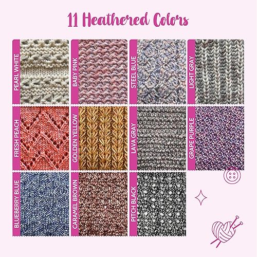 Miniatura 7 de Cotton to The Core - Hilo de algodón para manta de bebé, tamaño mediano #4, súper suave, para tejer y ganchillo, 3 madejas, 654 yardas10.58 oz (gris