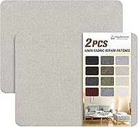 Vista 83 de KING MOUNTAIN Parches de reparación de lino fino, tela autoadhesiva, 8 x 11 pulgadas, 2 unidades, multicolor, para sofá (negro carbón)