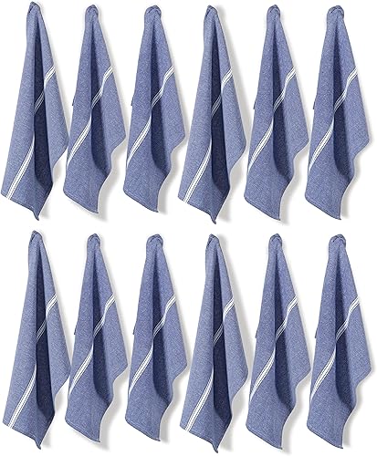 Miniatura 2 de LANE LINEN Juego de toallas de cocina  100% algodón puro para cocina, toalla de mano de cocina súper absorbente, toallas de té azules, paños de