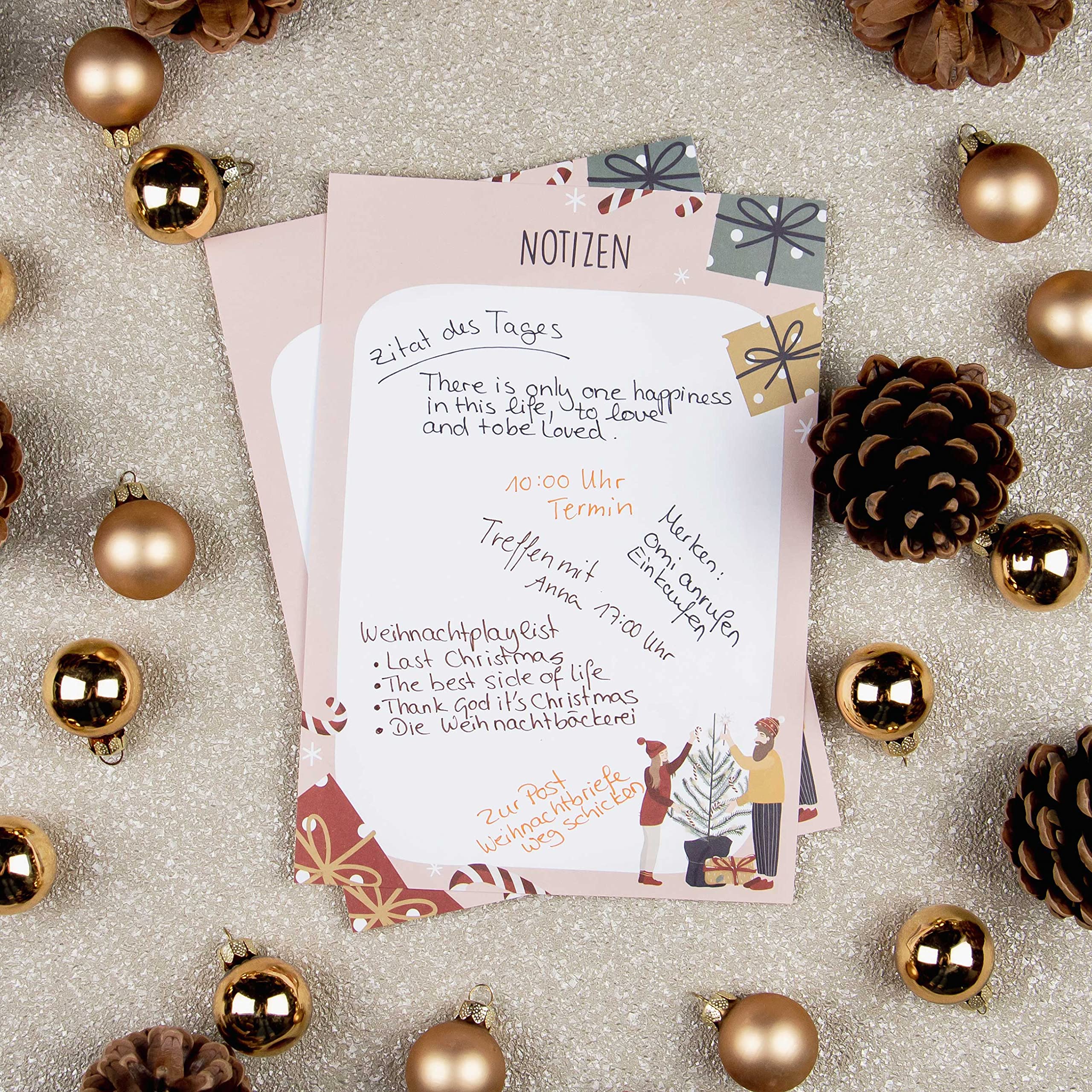 Christmas Planner Set of 3 DIN A5 3 Notepads for Notes, Shopping & To-Do Lists Diary for Christmas - Image 4
