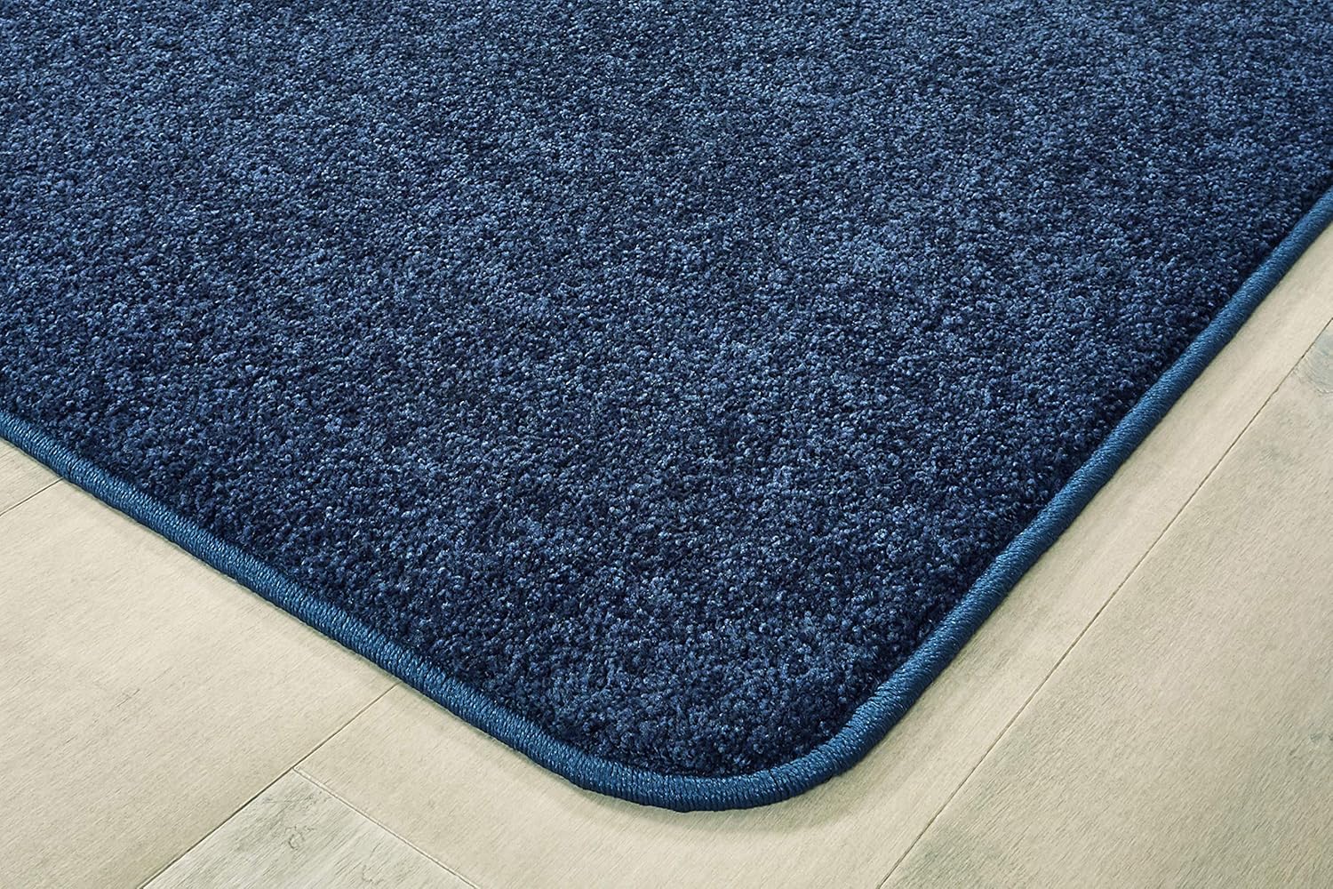 Carpets for Kids 8176.483 KIDplush Solids Collection Carpet in Deep Sea Blue 7ft 6in x 12ft Rectangle Blue