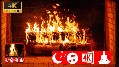 Relaxing Cozy Fireplace Sound with Crackling Fire Sounds For Sleep and Meditation - Fire Tv