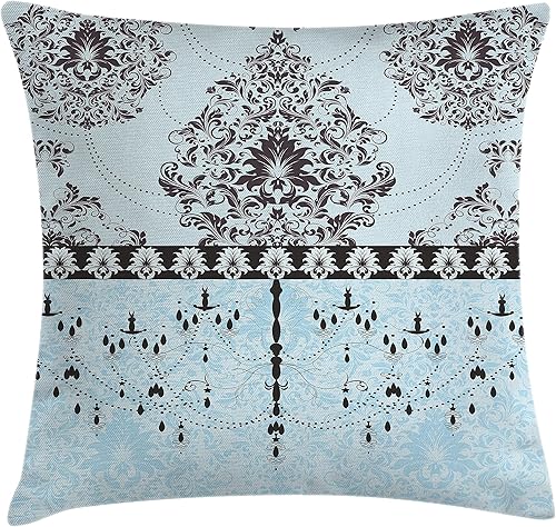 Miniatura 3 de Ambesonne Funda de cojín náutica, diseño de vela a rayas, olas marinas y barco, deportes acuáticos, yate marítimo, funda de almohada decorativa