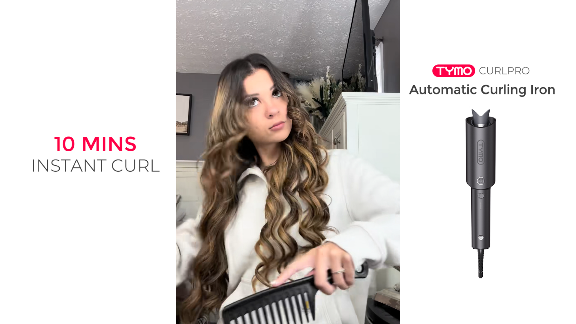 TYMO Hair styling iron for instant curls NEW in box! TYMO Airflow: Ionic Curling Iron for Frizz-Free, Long  main image 3