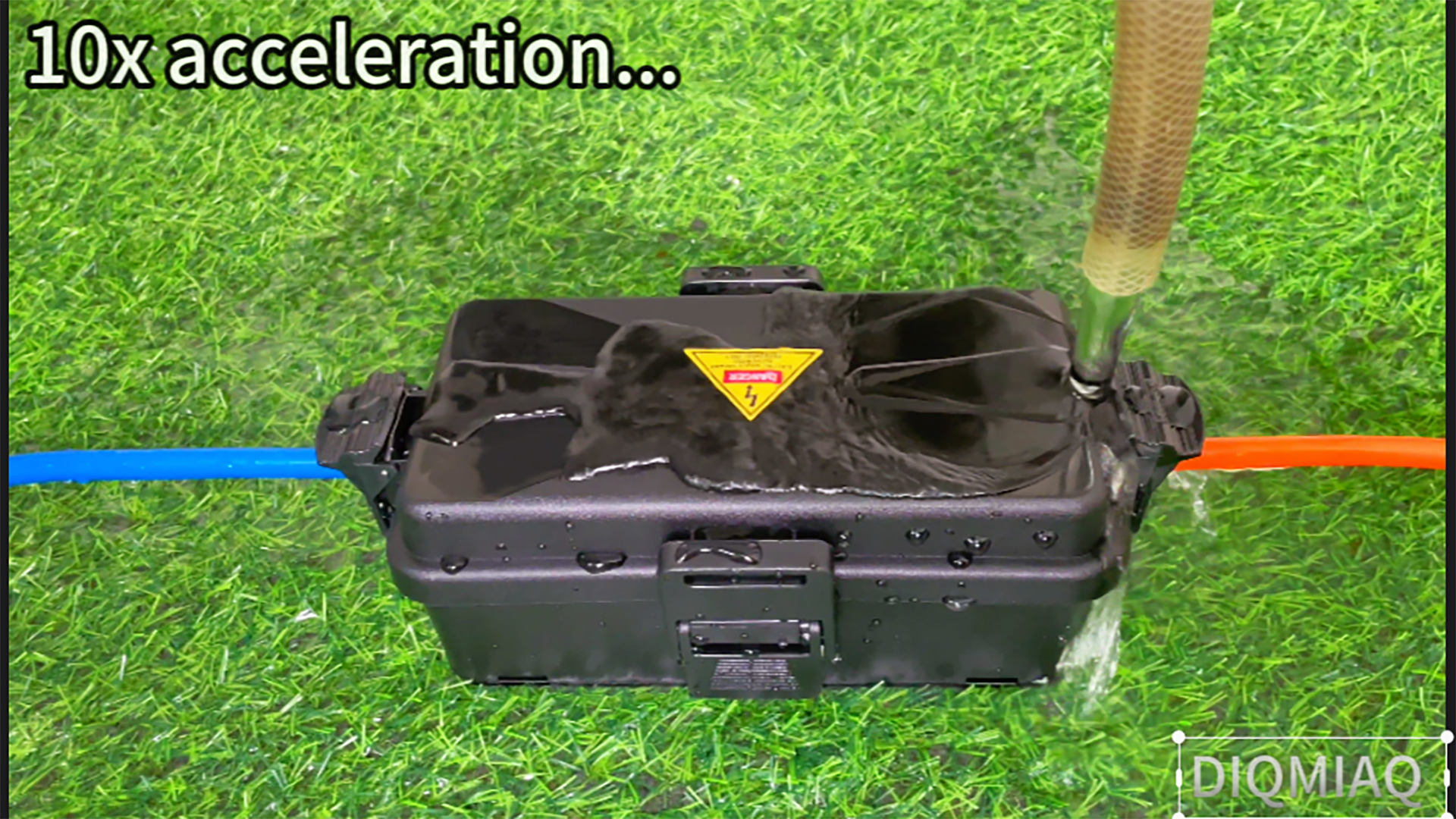 DRiBOX Large IP55 Black Weatherproof Outdoor Electrical Power Cord Connection Box Enclosure 40 X 31 X