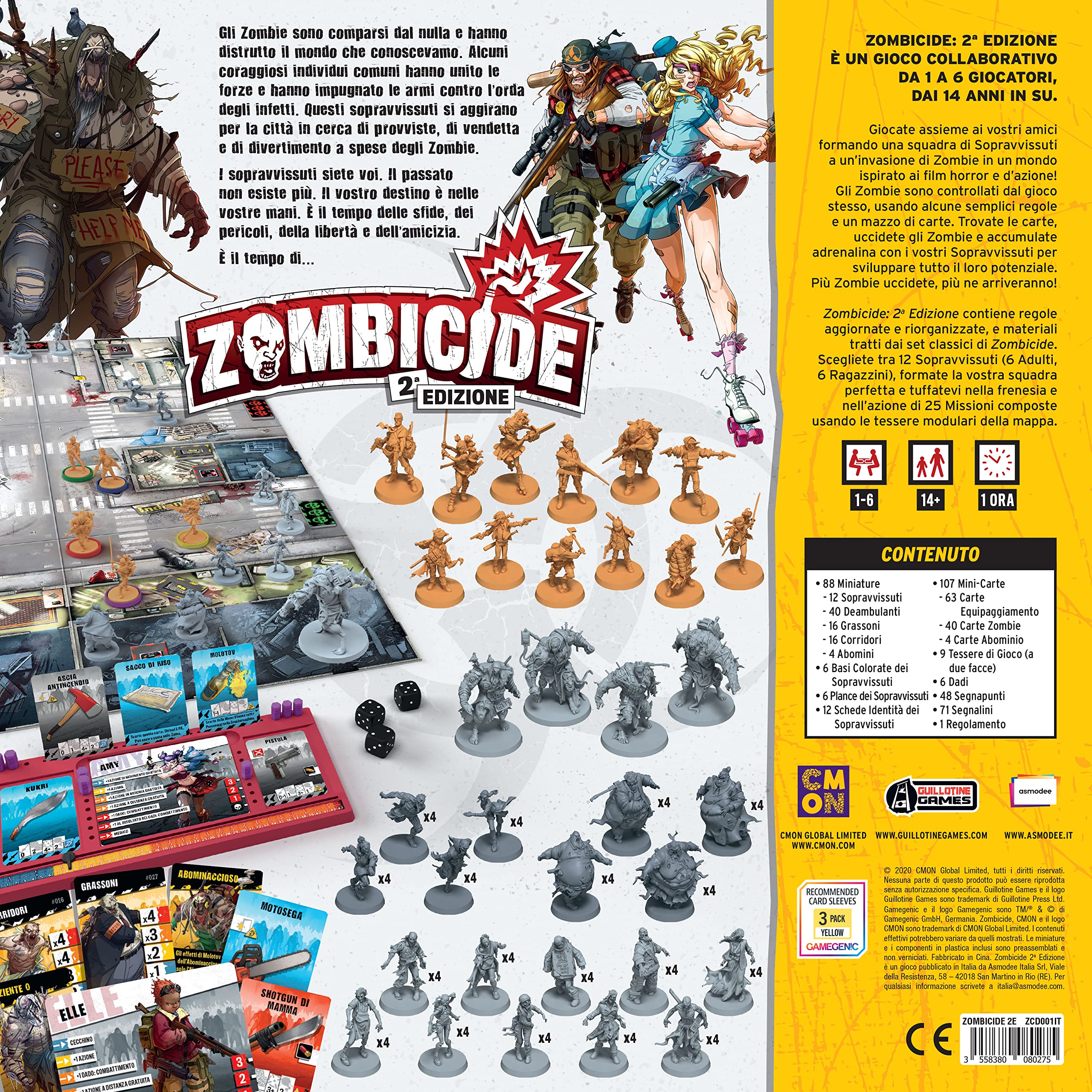 Asmodee – ZOMBICIDE: SECONDA EDIZIONE – Gioco da Tavolo Collaborativo – Gioco Base – 1-6 Giocatori – 14+ Anni – Edizione in Italiano
