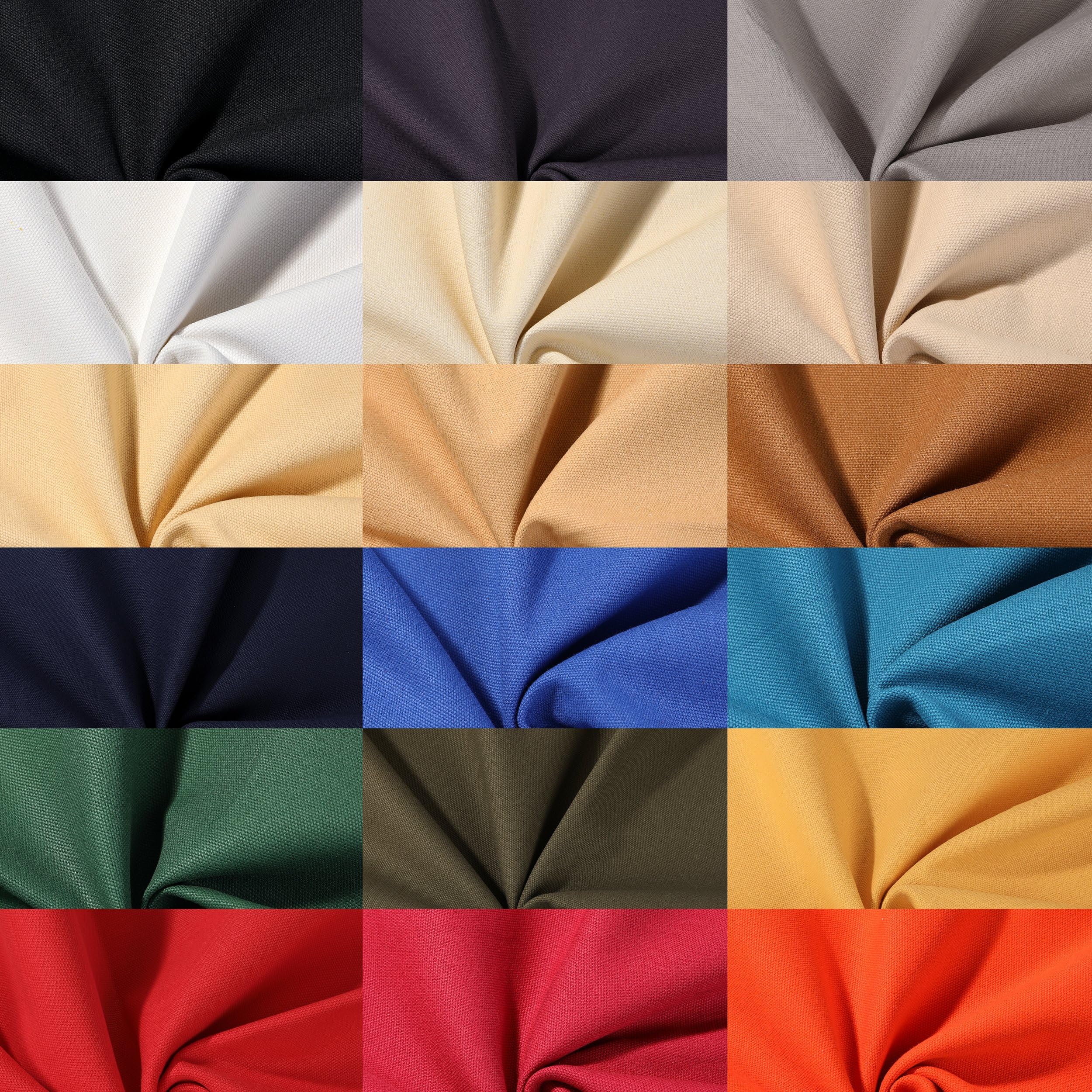 100% Cotton Canvas Fabric,Heavy Duty 16 Ounce Weight 19 Dyed Colours for Home Décor & Light Upholstery,Furniture Covering By the Yard Neotrims UK. Bright Cream, 5 Meters
