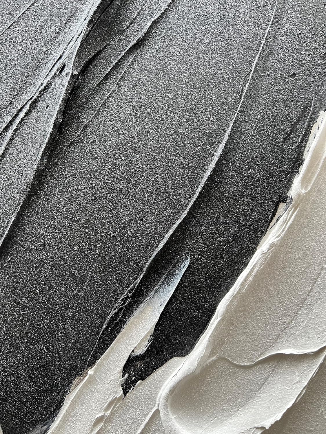 NANKAI Art Minimalist Black and White Art Canvas Abstract Oil Painting Wall Art Home Office Wall Decoration 36x24 inches