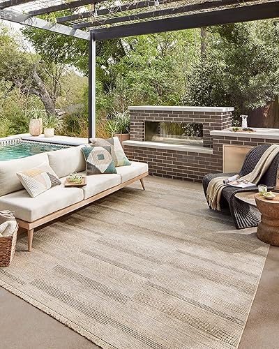 Miniatura 9 de Loloi II Dawn Collection IndoorOutdoor DAW-02 Tan 18" x 18" Sample Rug