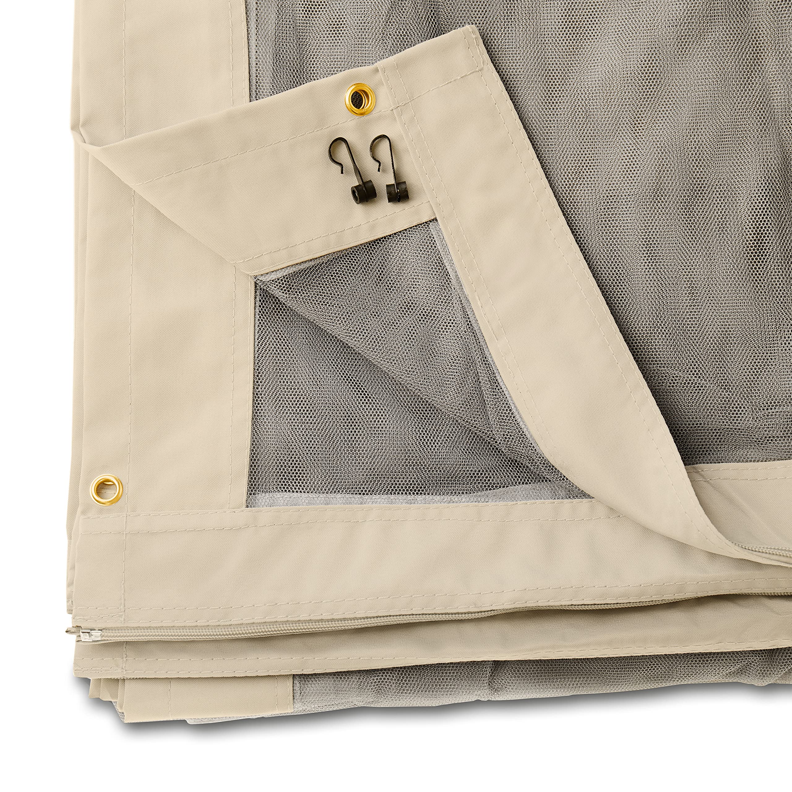 Moustiquaires pour Tonnelle de Jardin Forest Premium 3x4 m, Couleur Champagne, avec Fermeture Eclair