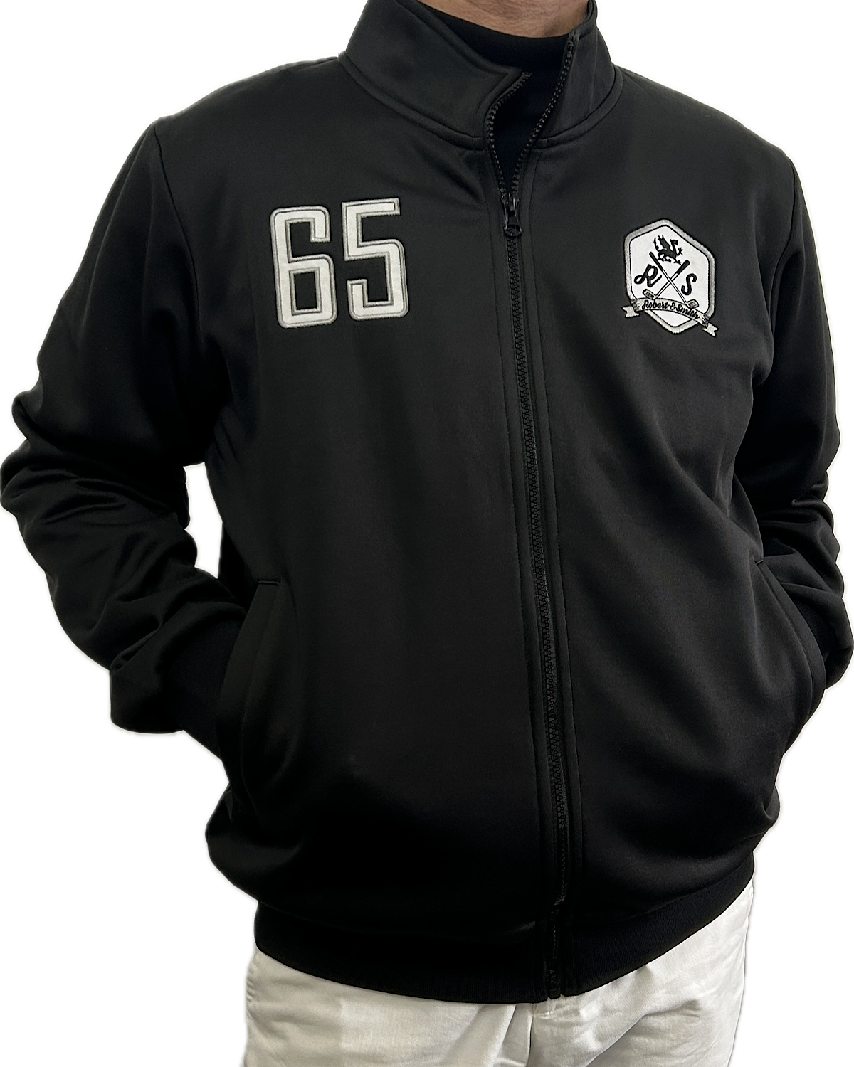 Robert&Smith] ゴルフ ウエア 防寒 ジップアップ セーター ”カチオン糸