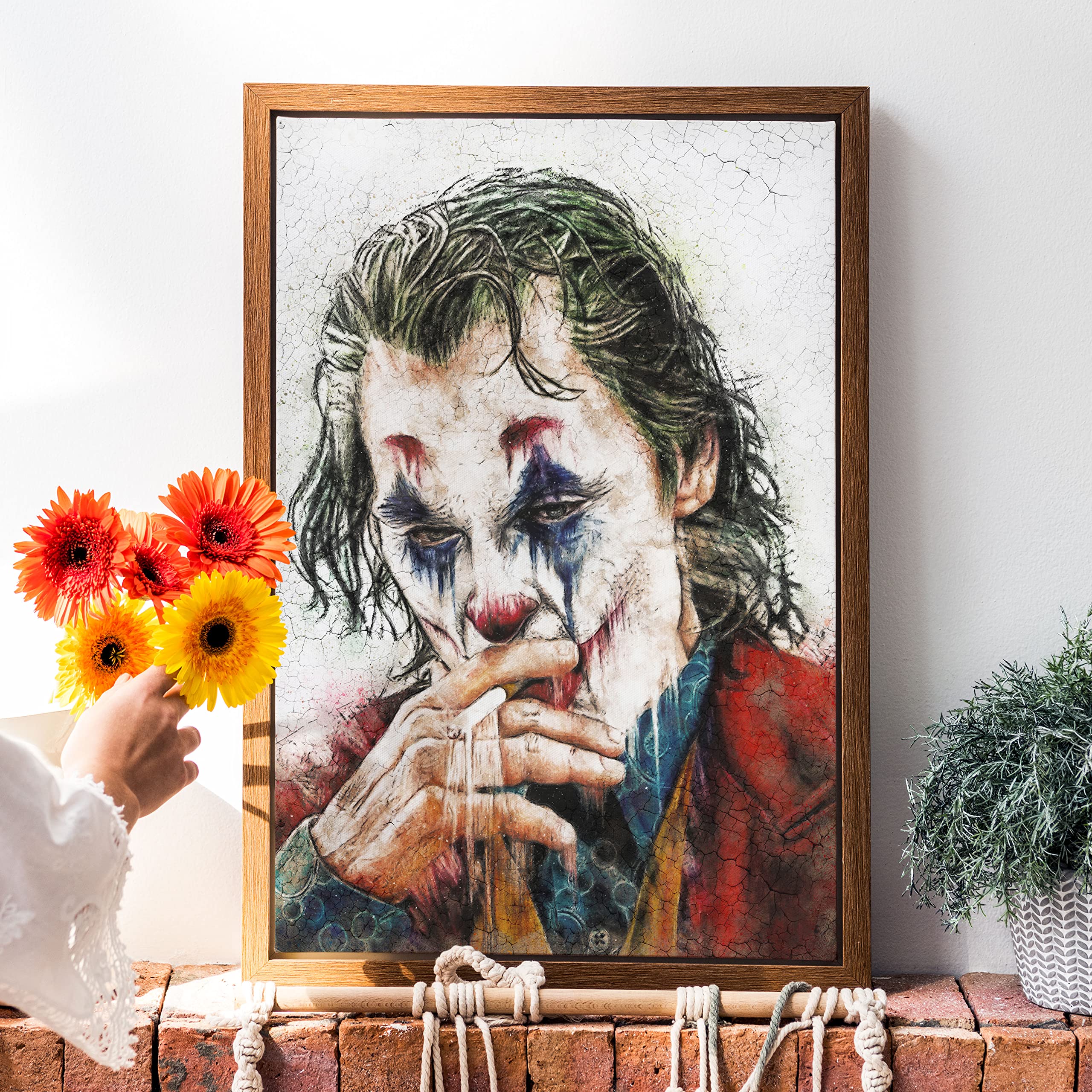 The Joker Painting Arthur Fleck Joaquin Phoenix Wall Art Print, DC ...
