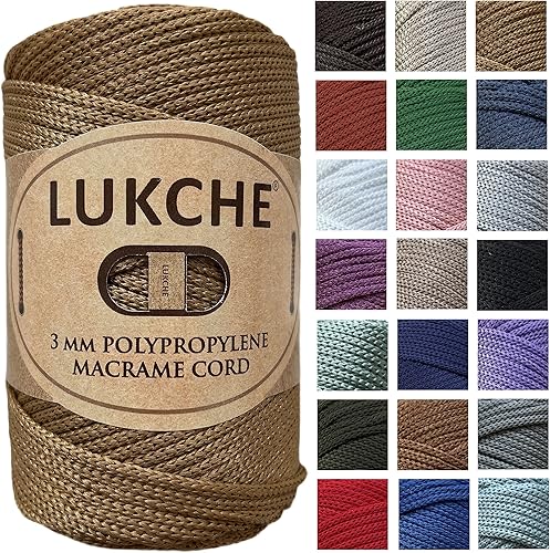 Miniatura 8 de Cordón de macramé de poliéster de alta calidad de 0.118 in (147 yardas), (8.82 onzas), cuerda de macramé 100% polipropileno, hilo colorido para