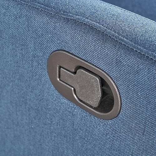 Miniatura 6 de Christopher Knight Home GDFStudio Hana - Sofá reclinable de felpa con respaldo copetudo (tela/azul marino), 37 pulgadas de profundidad x 46.5