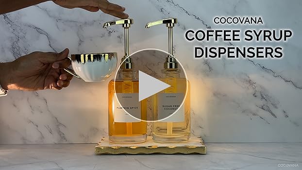 Amazon.com: Cocovana Coffee Syrup Dispenser 500 ml, 102 Labels
