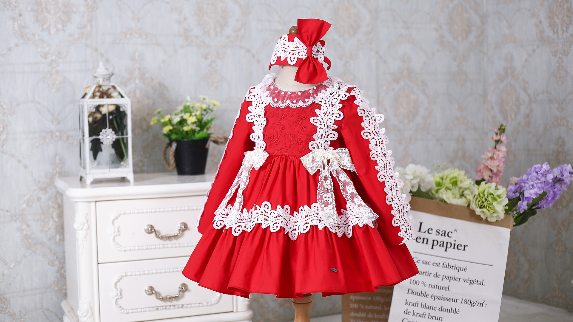 Amazon.com: Pettigirl Children Girls Autumn Winter Elegant Red