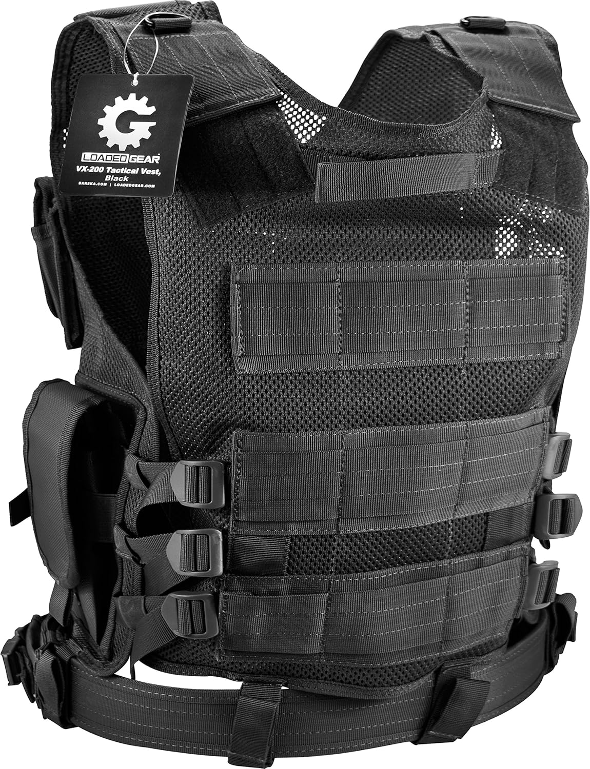 BARSKA BI13196 Loaded Gear Plus Size Tactical Vest VX-200 (Black) Right Hand : Sports & Outdoors