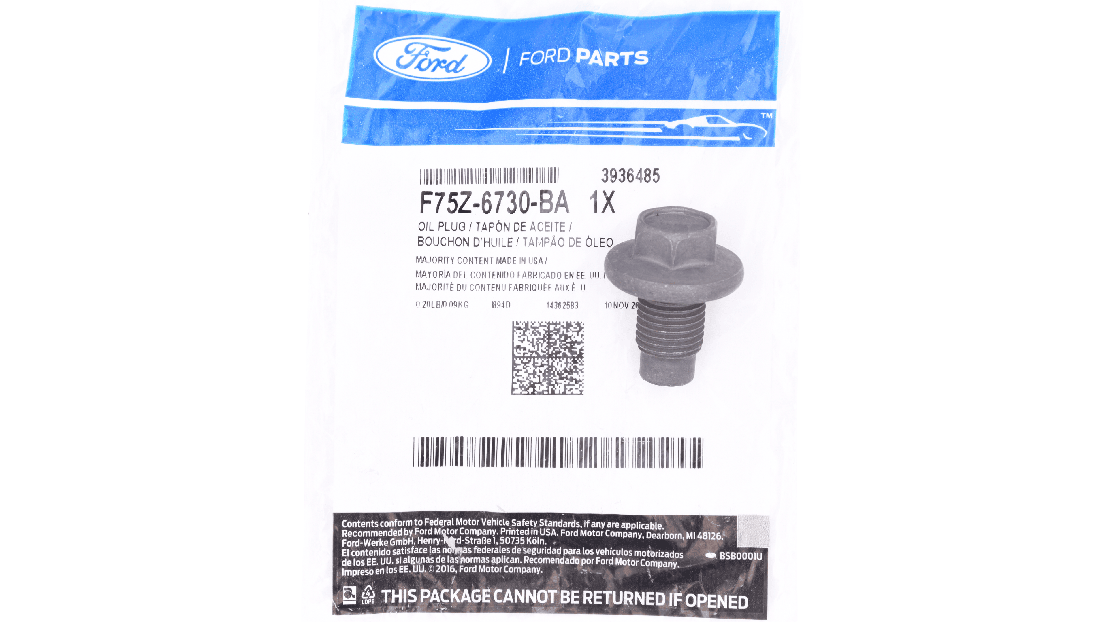 Amazon.com: reilfastprts Oil Drain Plug F75Z-6730-BA - F250 F350