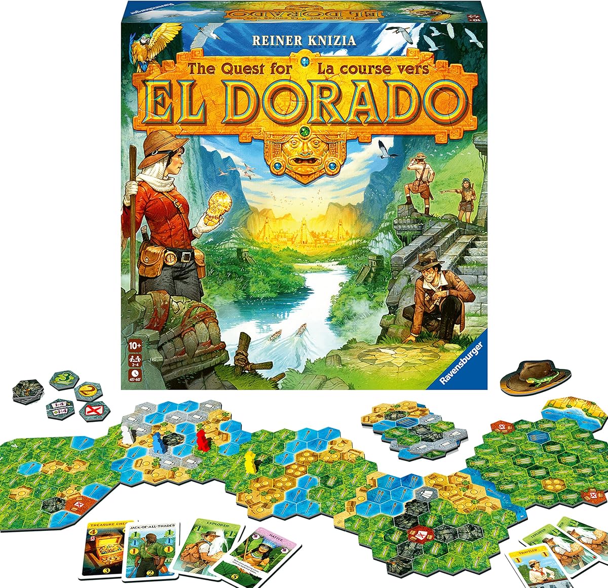 The Quest for El Dorado - Exciting Strategy Board Game | Suitable for Kids & Adults | Designed for 2-4 Players | Inclusive of Mini Expansion