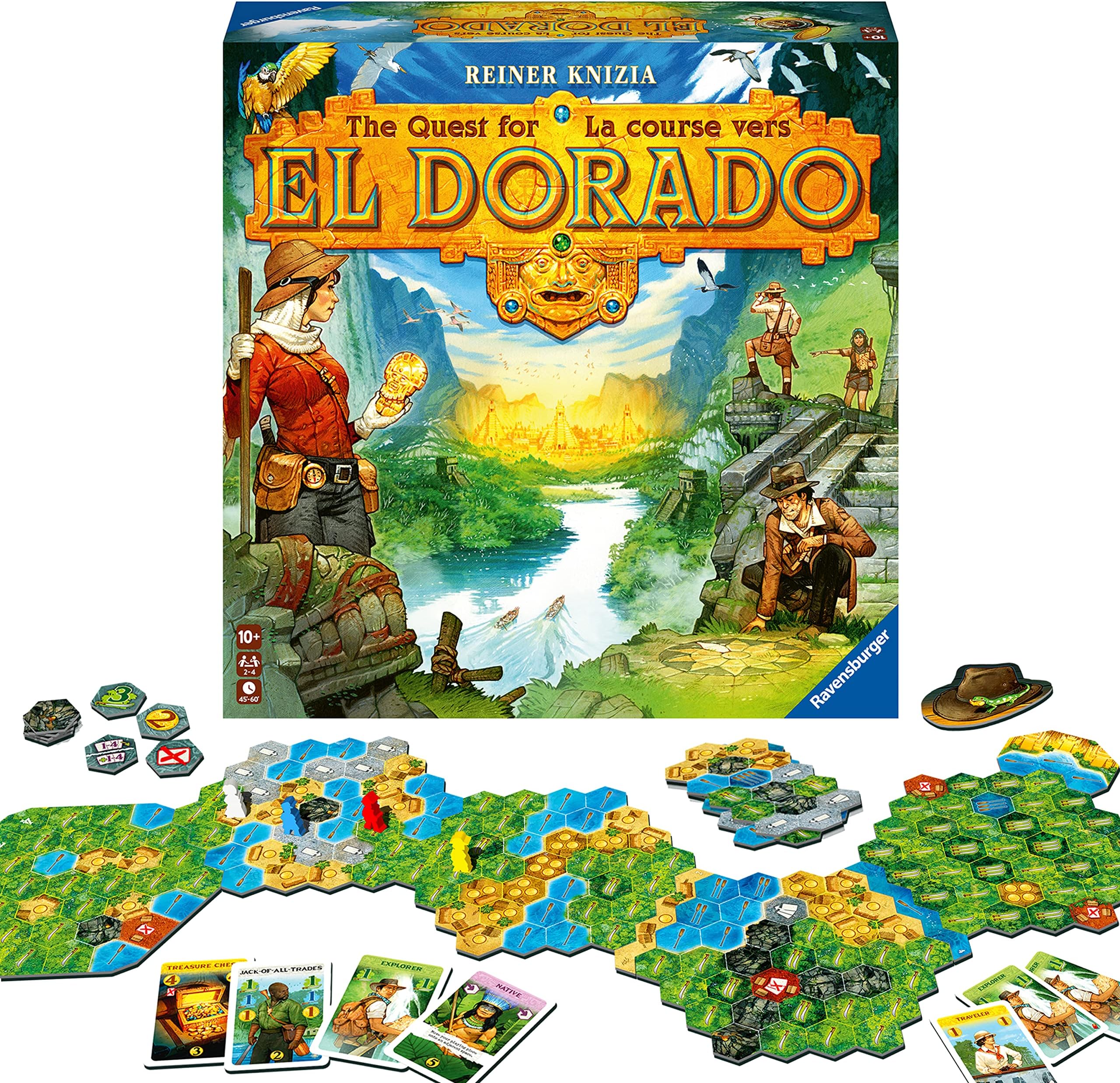 Ravensburger The Quest for El Dorado - Strategy Board Game for Kids and Adults Age 10 Years Up - 2 to 4 Players