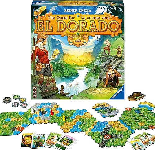 Ravensburger The Quest for El Dorado - Exciting Strategy Board Game | Suitable for Kids & Adults | Designed for 2-4 Players | Inclusive of Mini Expansion