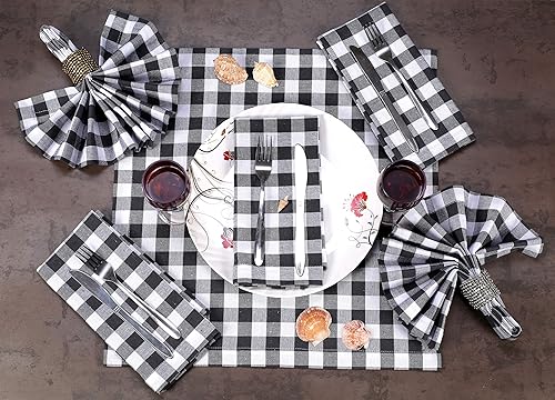 Miniatura 38 de Servilleta de tela de algodón de 18 x 18 pulgadas, color azul, servilletas de uso diario, servilletas de algodón, servilletas de boda, servilletas