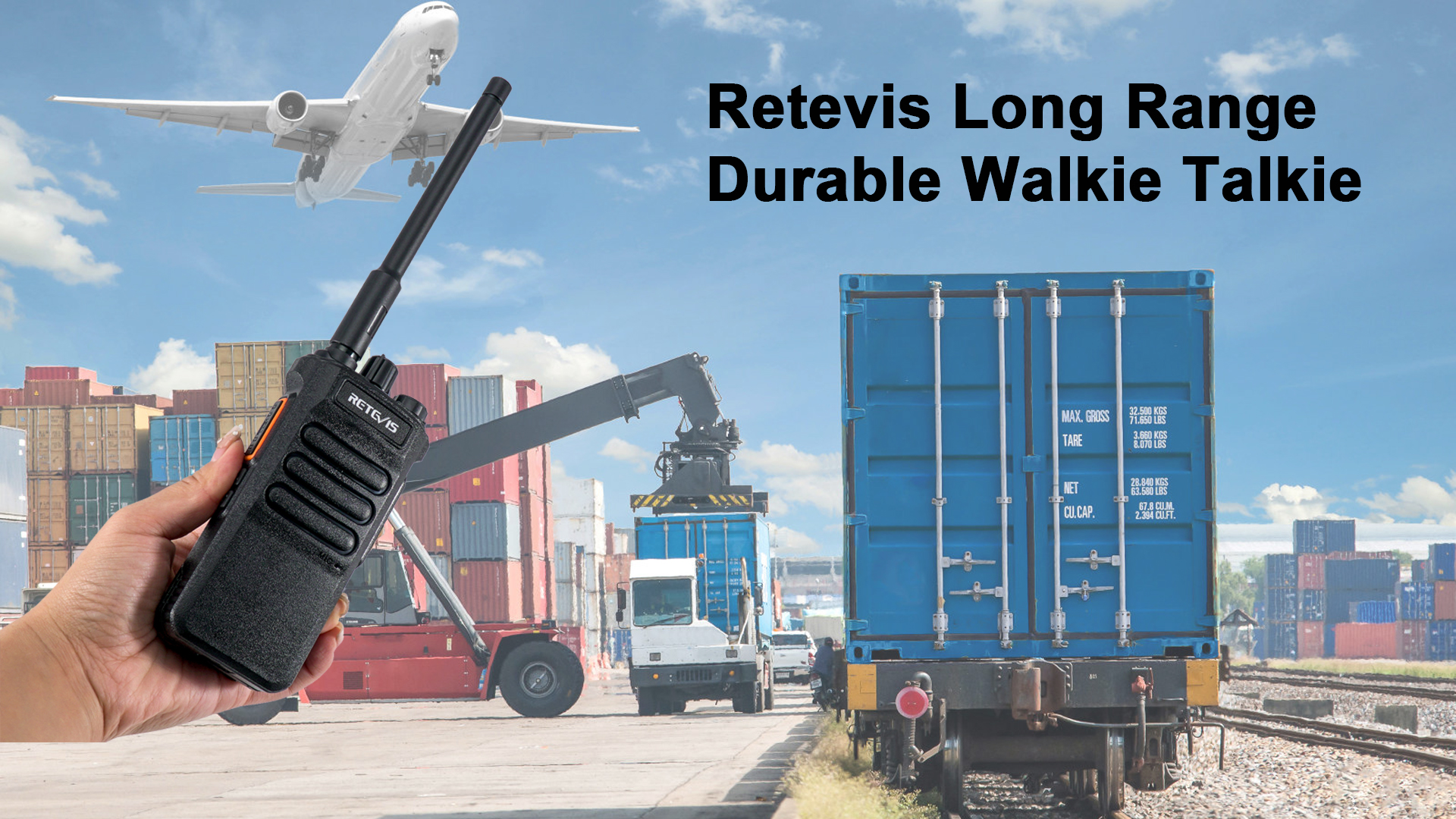 Retevis RT86 Long Range Walkie Talkies – 6 Pack With 6-Way Charger, 2600mAh, Heavy Duty For Construction & Business