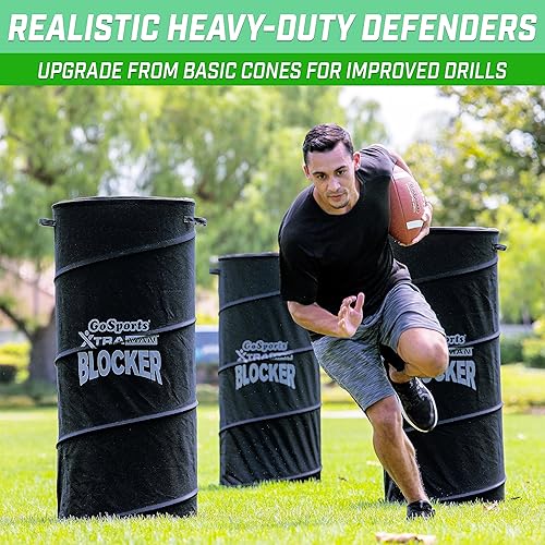 Miniatura 2 de GoSports XTRAMAN PRO 46" XL Pop Up Defender Paquete de 3  Maniquí de bloqueo multideporte resistente  Equipo de entrenamiento para baloncesto,