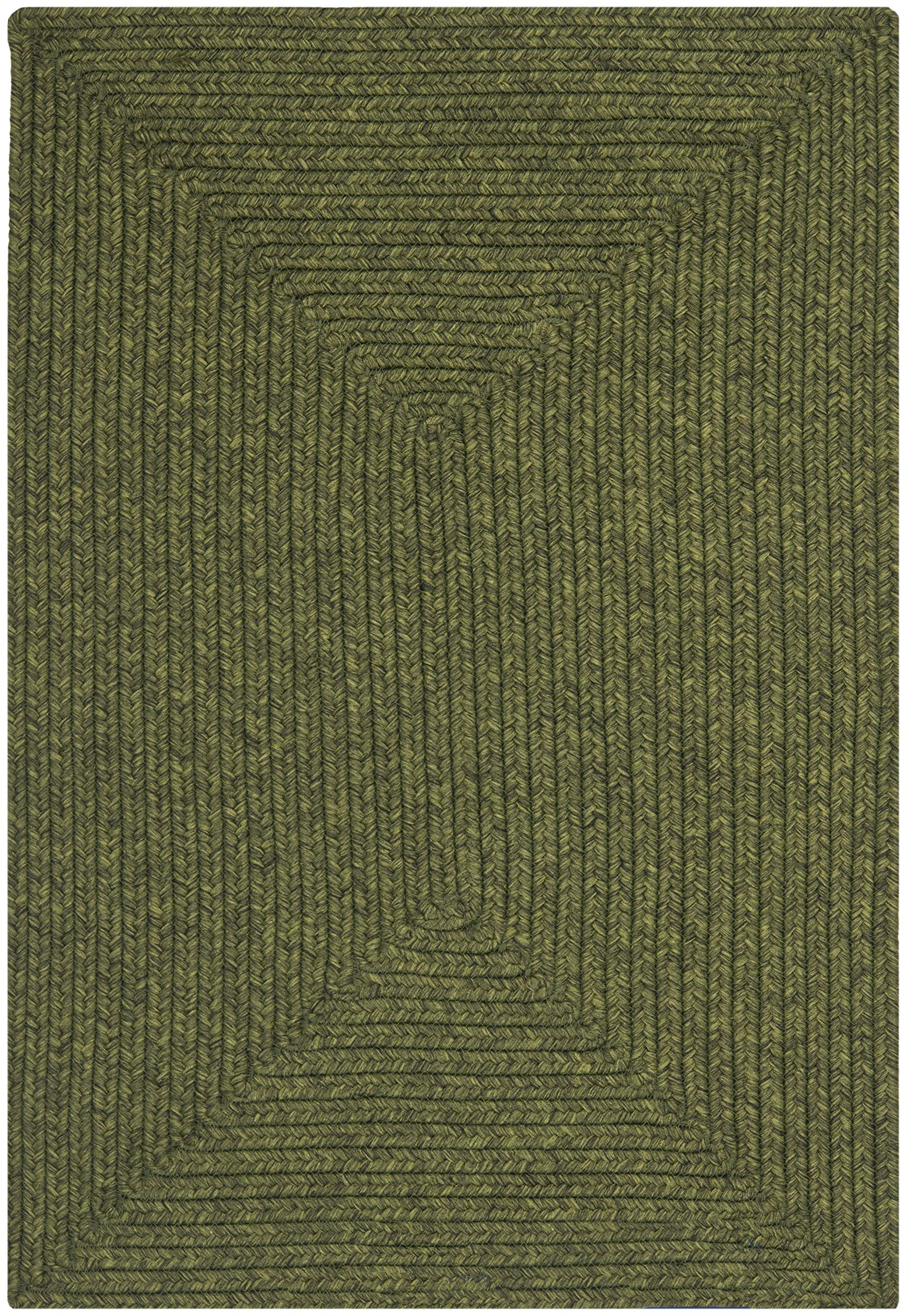 SAFAVIEH Washable Rug Outdoor Braided Collection - 2' x 3', Green, Handmade & Reversible, Non-Shedding & Easy to Clean, Ideal for Entryway, Patio,