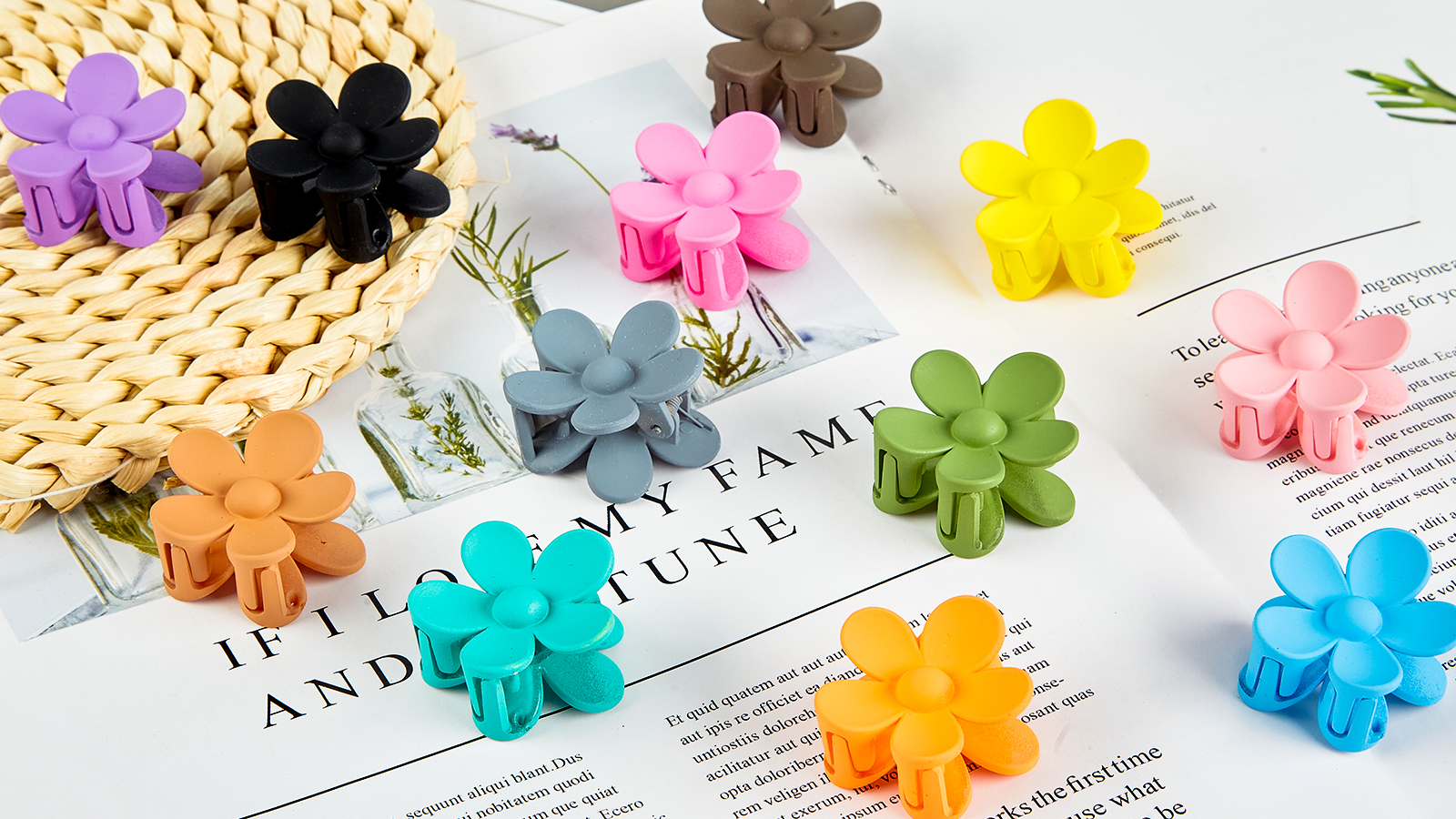 E-girls クリーナー Flower happiness Amazon.com: YosaiHom 12 Pack Small Flower Hair Claw Clips for Kids