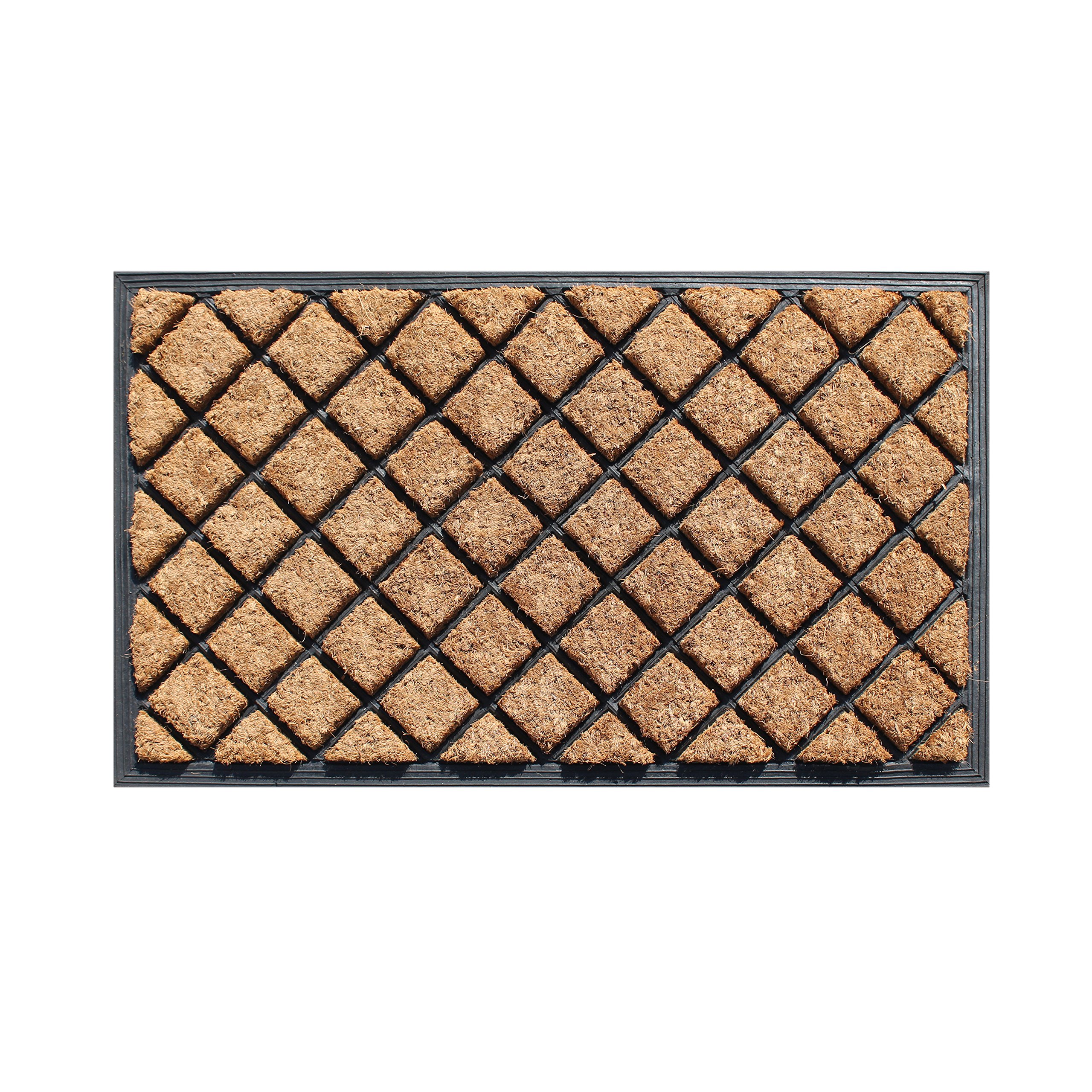 A1 Home Collections First Impression Alvina Striped Rubber & Coir doormat, 18" W x 30" L