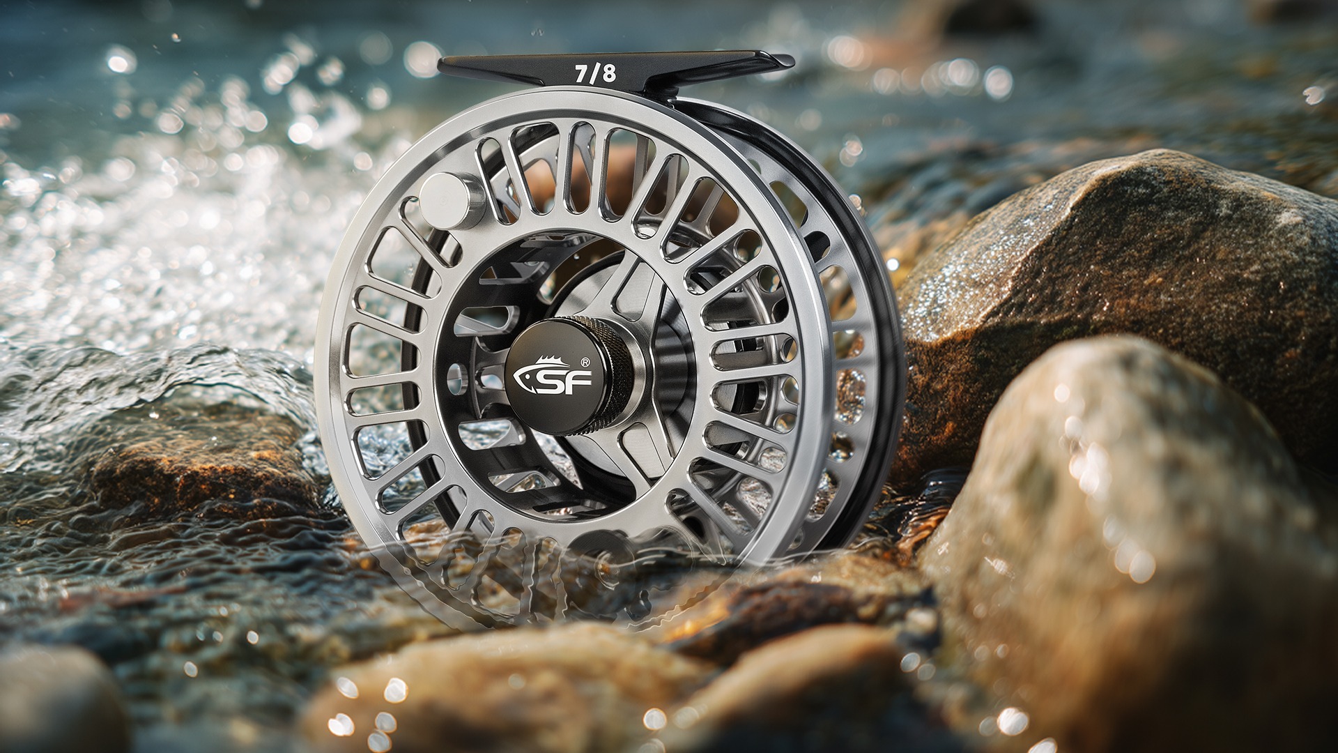 Amazon.com: SF Fly Reel, CNC Aluminum, Mid Arbor, Gunmetal, 3/4wt
