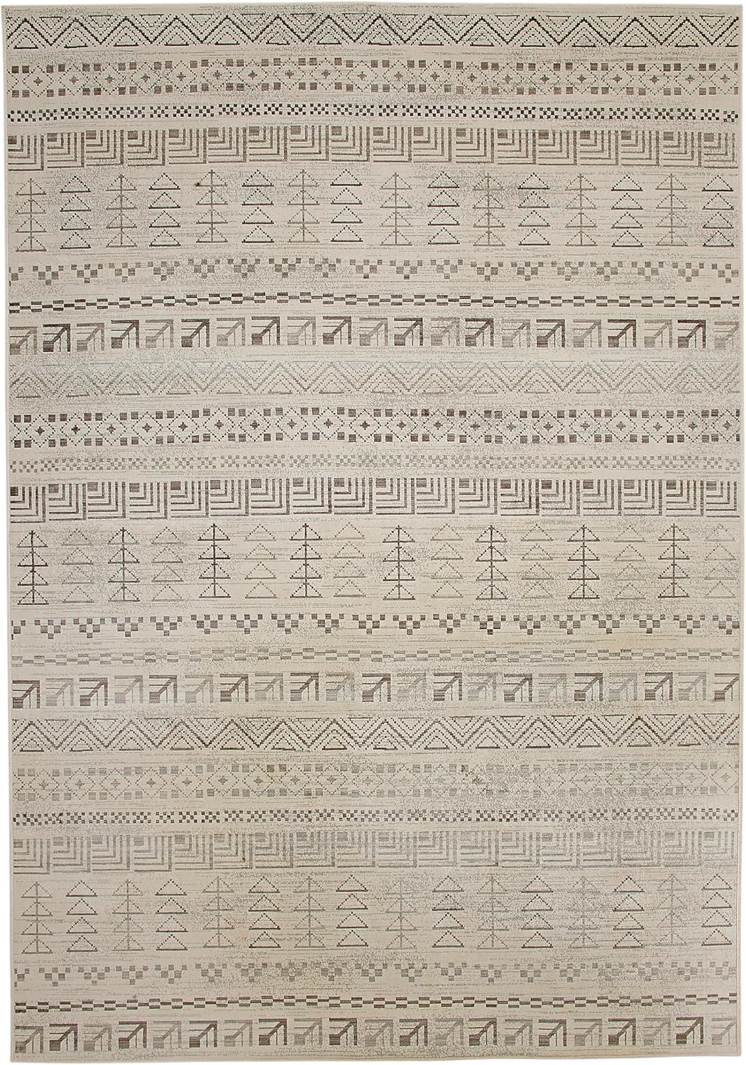 GOWE AmbIvory, Brown, and Natural Area Rug 5x8