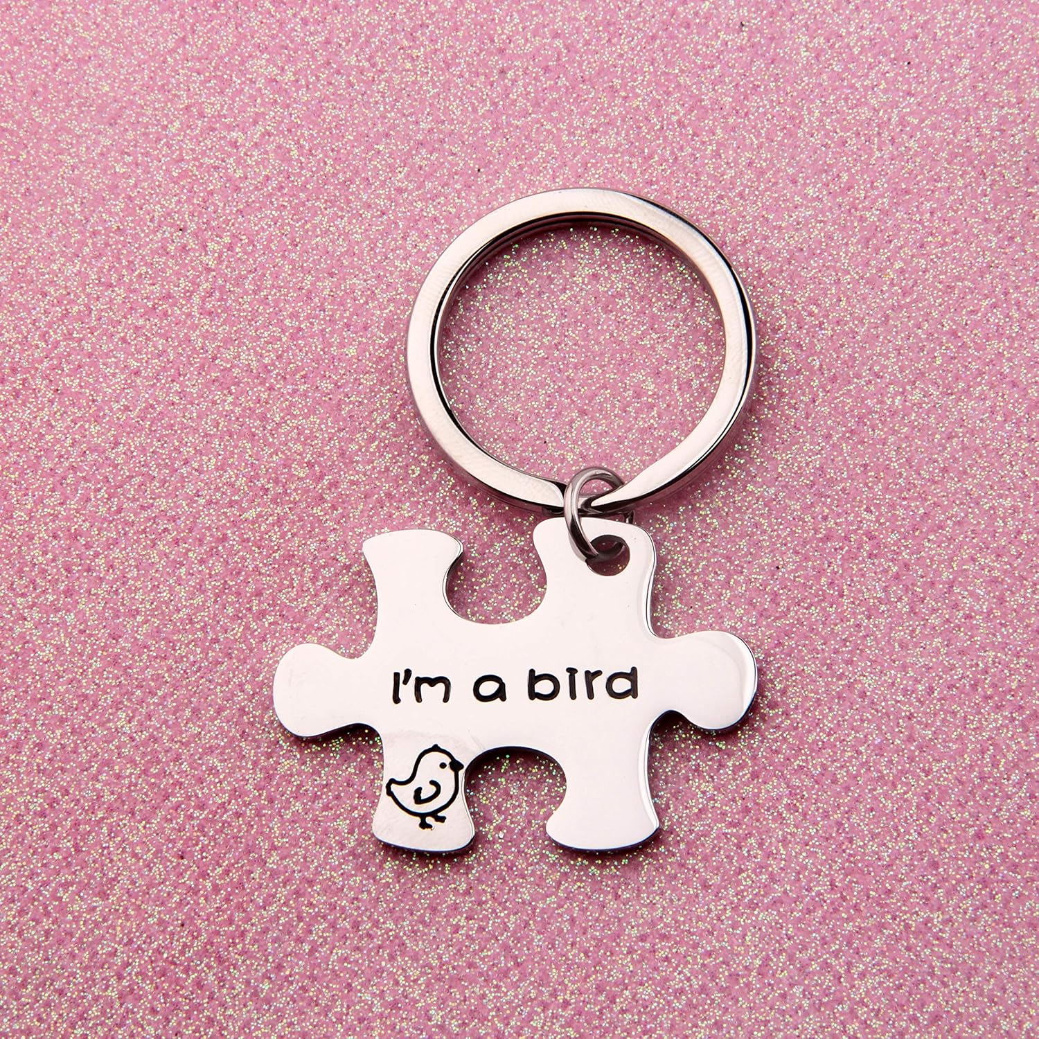 SEIRAA If You're A Bird I'm A Bird Keychain Romance Movie Jewelry Couple Keychain Gift