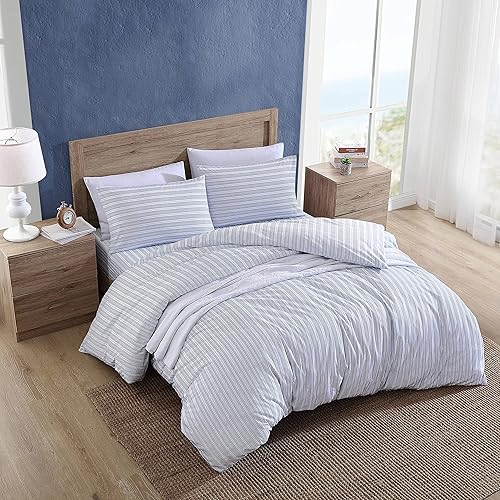 Miniatura 8 de Nautica - Funda de edredón tamaño individual, ropa de cama reversible de algodón con cierre de botón, decoración informal del hogar para todas las