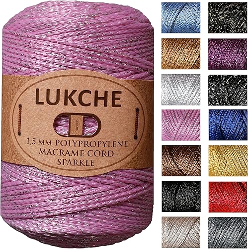 Cordón de macramé de poliéster de alta calidad de 0.059 in x 153 yardas, cuerda colorida, hilo de ganchillo, suministros de macramé para colgar la