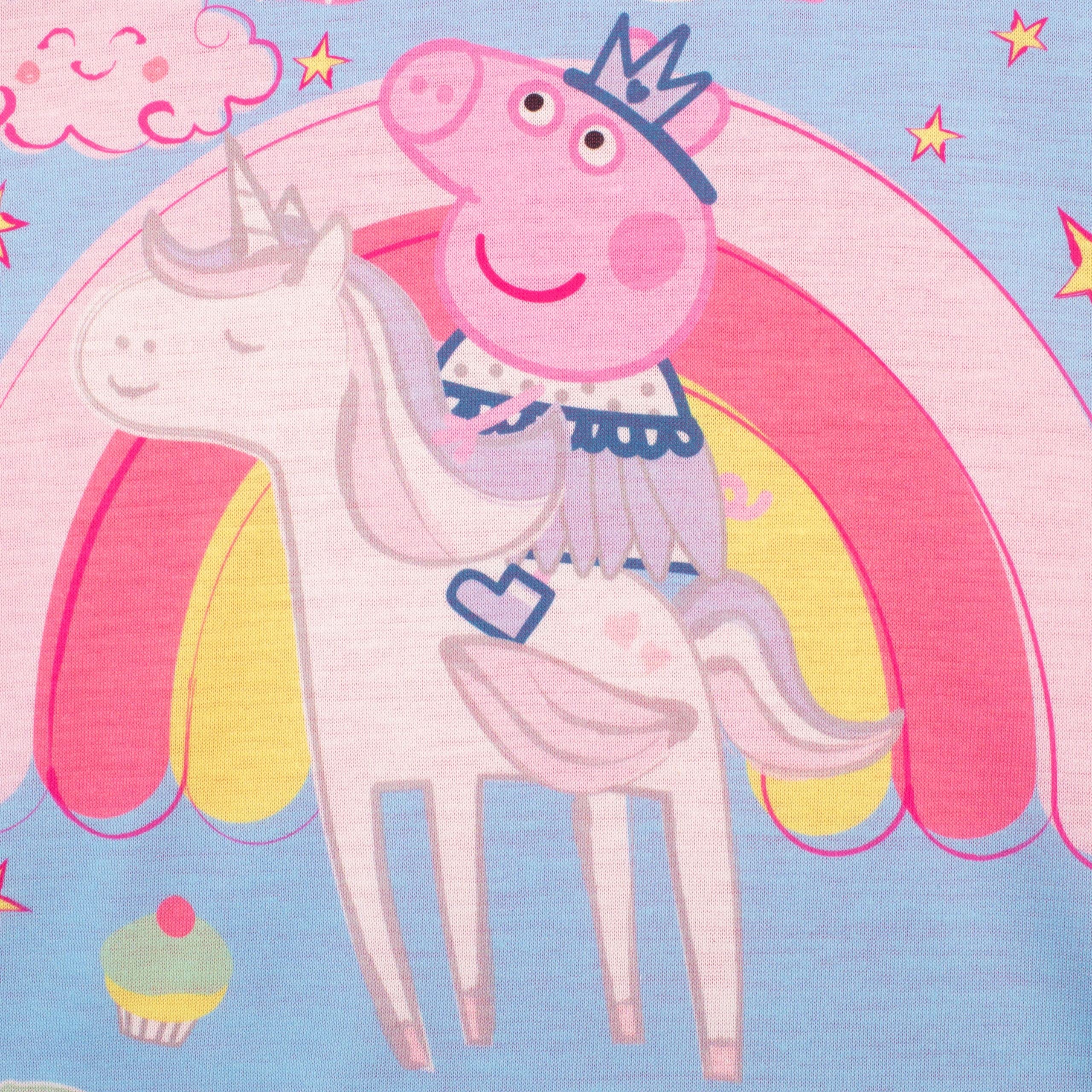 Peppa Pig Pijamas de Manga Larga para niñas Unicornio Multicolor 3-4 Años