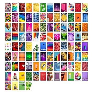Wall Collage Kit Rainbow - 100 Pieces