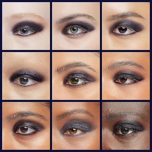 Miniatura 4 de BEPHOLAN Paleta de sombra de ojos negra mate individual, rubor negro, delineador de ojos en polvo para pastel sombra de ojos de maquillaje gótico,