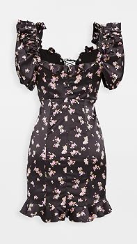 laramie mini dress Buy For Love & Lemons Women's Laramie Mini Dress, Lavender Floral, Medium  at Amazon.in
