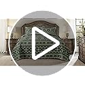BEDIFANY Quilts King Size, Reversible Lightweight Bedspread with Boho Geometry Printed, Boho Bed Spread Coverlet Sets for Bed Decoration, All-Season King Quilt Bedding Set (98 * 106 in), 3 Pieces