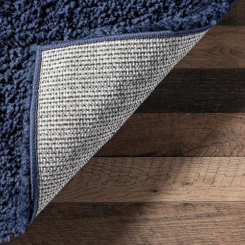 Miniatura 7 de nuLOOM Marleen - Alfombra contemporánea de pelo, 2 x 3 pies, color azul marino