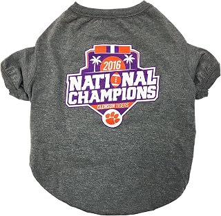 Pets First NCAA Clemson Tigers 2017 College Football National Championship Tee Shirt, Small
