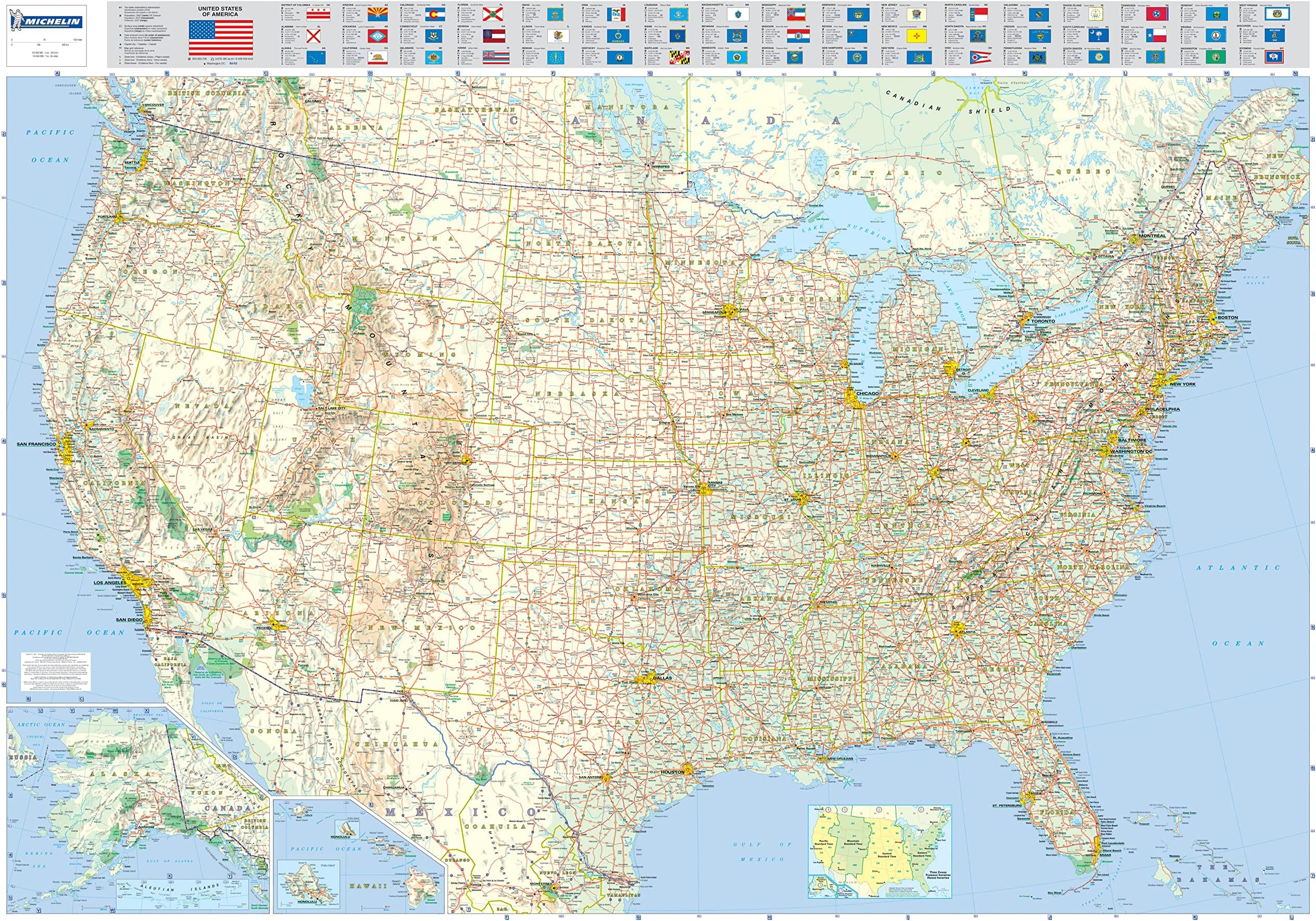 Michelin Map USA Road 13761 (Laminated, Rolled) (Maps/Wall (Michelin)) Map โ November 1, 2017