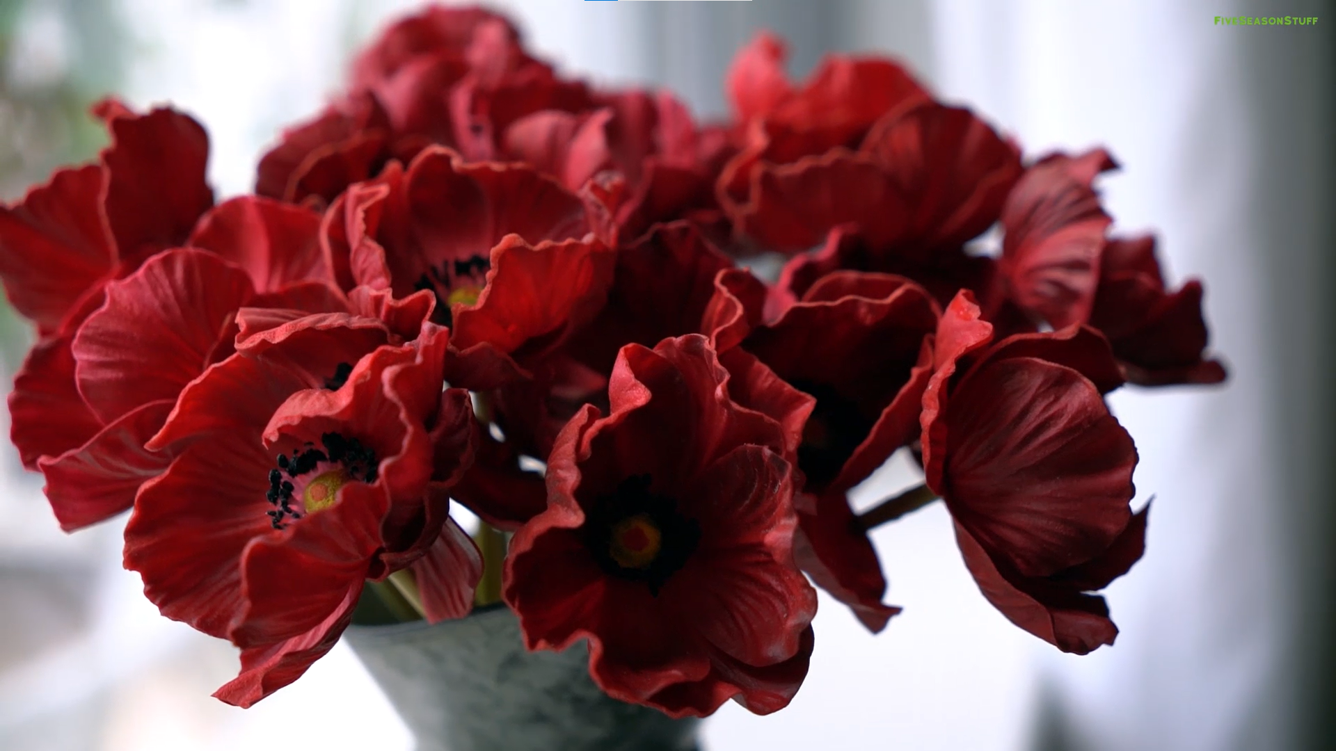 Amazon.com: FiveSeasonStuff Real Touch Poppies Flowers Artificial