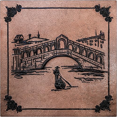 Kitchen Backsplash, Italian Gondola Landscape Copper Backsplash, Custom Copper Backsplash Panel, Handmade Copper Backsplash Tile, Indoor Outdoor